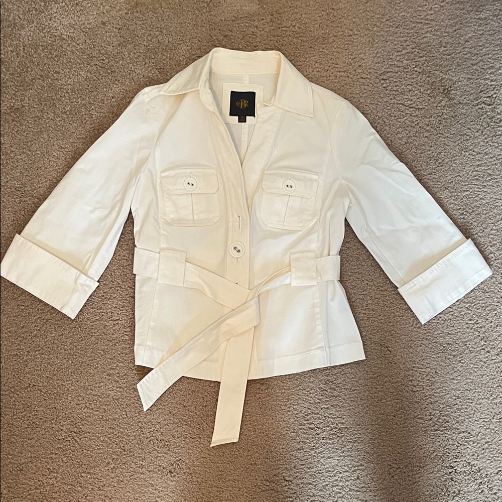 Banana Republic white chic blazer